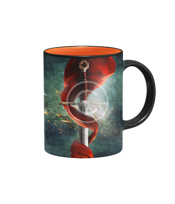 Ceramic Mug with Printed Sword